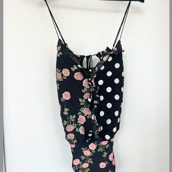 For Love and Lemons Mochi Polka Dot & Floral Bodysuit - Picture 3 of 3